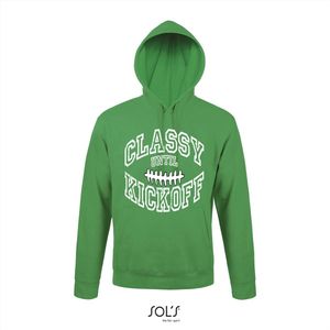 Hoodie 3-161 Classy until Kickoff - Groen, M