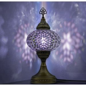 VALVELLO's Mozaïek Tafellamp: Authentieke Turkse Stijl, Decoratieve Bureaulamp, 13 Prachtige Kleurvarianten ma2002