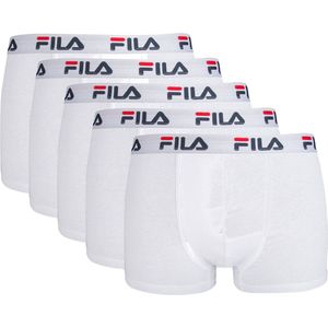 FILA - Heren Basic Boxershorts - 5 Pack - Maat M - Wit