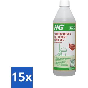 HG - Eco Vloerreiniger - Milieuvriendelijke Reiniging - 1L - Bulkverpakking - 15 stuks