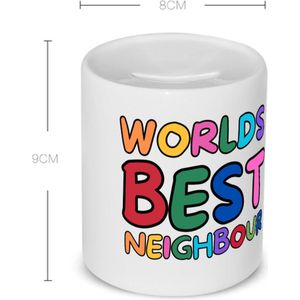 Akyol - world's best neighbour Spaarpot - Buurman - beste buurman - verjaardagscadeau - kado - gift - 350 ML inhoud