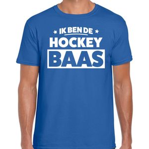 Hockey baas t-shirt blauw voor heren - Liefhebber voor hockey t-shirts S