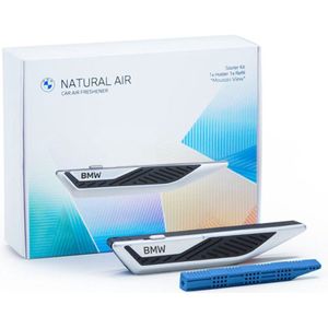 BMW Natural Air Luchtverfrisser Starter Set – Originele Interieurluchtverfrisser met Houder & Mountain View Geurstick – Premium Ventilatieroosterclip