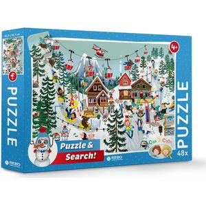 Rebo Productions Legpuzzel Cas & Cato Winter Junior 48 Stukjes