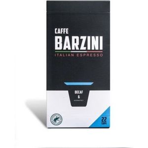 Barzini Decaf Cups - 22 Cafeïnevrije koffie cups - 100% Rainforest Alliance koffiecapsules