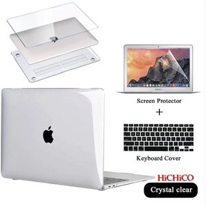 MacBook Air 13 inch (2018) MacBook Air Hoes + Screen Protector en Keyboard Cover, Loptop Cover – Clear Hard Case – MacBook Air Case 3IN1 – MacBook Screen Protector - HiCHiCO