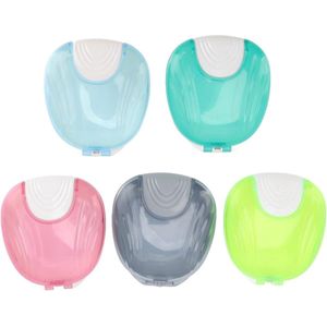 Orthodontic Retainer Case 5 Pieces Removable Adult Travel Portable Denture- Mouthguard Storage Box- Home Office