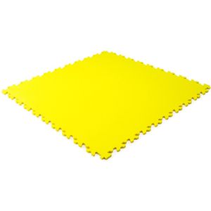 Rubbermagazijn | PVC kliktegel hamerslag - 7mm | 50x50cm | geel | winkel | showroom | garage | prijs per stuk