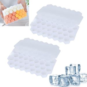 2 Stuks Ijsblokjesbakjes 37-Vaks Ijsblokjesvorm BPA-Vrije Ijsblokjesbakjes met Deksel Siliconen Ijsblokjesvorm met LFGB-Certificering voor het Invriezen van Babyvoeding, Dranken en Whisky