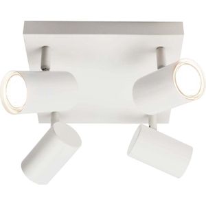 Ledvion LED Plafondspot Wit 4-lichts - Dimbaar - 5W - 4000K - Kantelbaar