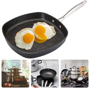 Cheqo® Grillpan 28x28cm - Eterna + Titanium - Gezond Koken - Ultra Turbo Inductiebodem - RVS Handgreep - Alle Warmtebronnen - Geschikt voor Inductie