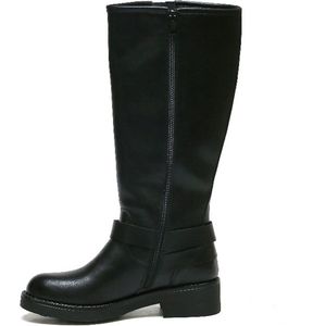 Smile Favorites® Dames Biker boots - Zwart - Imitatieleer - Maat 37 -
