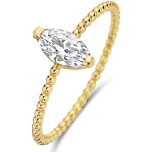 14KY ring with white cz