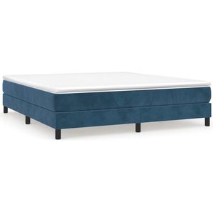 VidaXL Boxspringframe Fluweel Donkerblauw 160x200 cm