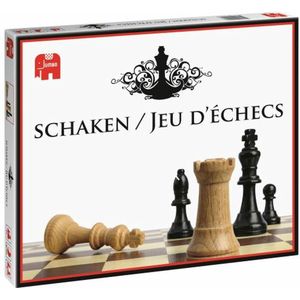 Jumbo Schaken - Het klassieke schaakspel met houten speelstukken | Geschikt voor 2 spelers vanaf 6 jaar