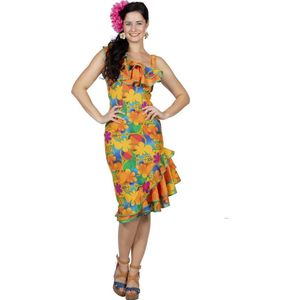 Wilbers & Wilbers - Hawaii & Carribean & Tropisch Kostuum - Tropische Nachten Hawaii Cocktail - Vrouw - Geel - Maat 44 - Carnavalskleding - Verkleedkleding