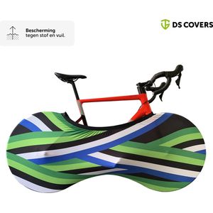 WHEEL fietssok van DS COVERS – Indoor – Stofvrij – Ademend – Stretch fit – Universeel MTB of Racefiets – kleur striped