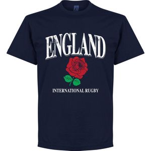 England Rose International Rugby T-Shirt- Navy - XL