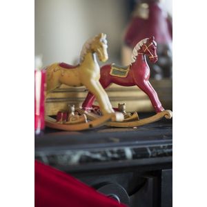 Kerstversiering - Decoratie - Schommelpaard - Rood - Tafeldecoratie - Kerstmis
