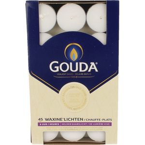 Gouda Waxinelichten 6 Uur Wit 45st 6 x 45ST - Voordeelverpakking