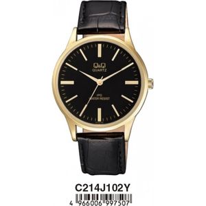 Horloge Heren Q&Q C214J102Y Zwart Gouden (Ø 40 mm)
