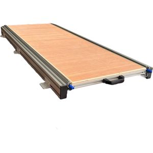 Aluminium schuifframe voor camper 120x40 cm met multiplex 12 mm bovenplaat
