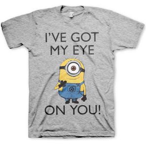 Minions Heren Tshirt -M- I Got My Eye On You Grijs