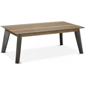 Rootz Salontafel - Moderne salontafel - Stijlvol woonkamermeubilair - Duurzaam massief acaciahout - Elegante grijze afwerking - Eenvoudig onderhoud - 140 cm x 80 cm x 52 cm