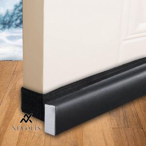 Nevolis Tochtstopper Deuren - 80 cm - Zonder Plakken - 5 cm Onder Deurspleet - Huisdeur Tochtstopper - Raamafdichting - Windbescherming - Balkondeuren - Afdichting Tegen Kou .