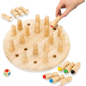 Toyfel Magnus – Houten Schaakspel met Tas 30 cm – Chess Montessori Educatief Speelgoed voor Kinderen Spel voor Logica & Coördinatie