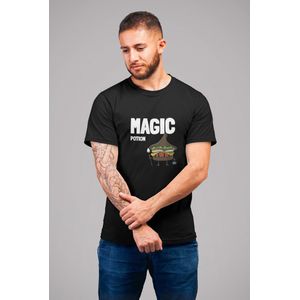 Shirt - Magic potion - Wurban Wear | Grappig shirt | Dieet | Unisex tshirt | Fast food | Airfryer | Sport | Verwenpakket | Wit & Zwart