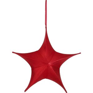 House of Seasons Kerstster Hangend - L40 x B12 x H40 cm - Rood