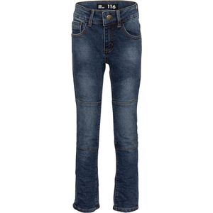 Dutch Dream Denim - Spijkerbroek - KIWANGO - EXTRA SLIM FIT Jogg jeans met dubbele laag stof op de knieën - blauwe wassing - Maat 140