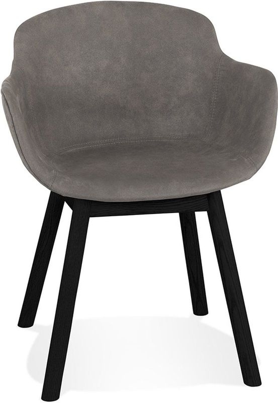 Alterego - RUPERT - Stoel met armleuningen - Grijs - 59x54x80 cm