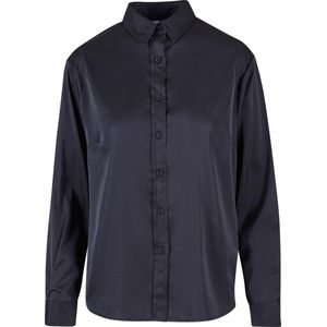 Urban Classics - Satin Shirt Blouse - M - Zwart