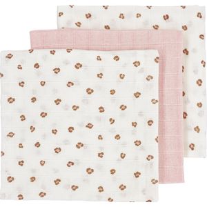 Meyco Baby Mini Panther hydrofiele doeken - 3-pack - soft pink - 70x70cm