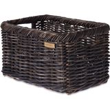 Basil Noir Fietsmand L - Voor - Rotan - Zwart Melee - Large