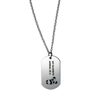 Akyol - mijn favoriete dier is een panda ketting - Panda - familie - cadeau