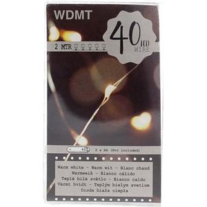White Led-draadverlichting  van WDMT™| 20 LED lampjes | Decoratief warm-wit licht