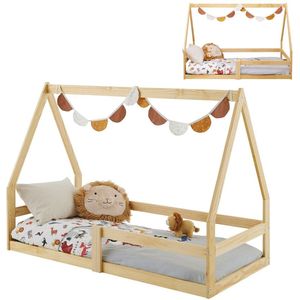 White-Label® Kinderbed - Peuterbed - Babybed - Bruin