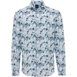 TRESANTI | EMANI | Linnen shirt met bloemen | Blauw | Size XXL