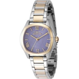 Invicta Wildflower 48241 Dames Horloge - Waterdicht - Analoog - Quartz Uurwerk - Roestvrij Staal met parelmoeren Wijzerplaat - 32mm