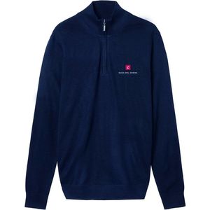 Duca Del Cosma - Heren Sweater - Met Rits - Donkerblauw - Maat XL