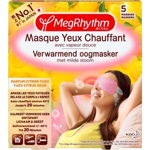 4x Megrhythm Verwarmend Oogmasker Yuzu Citrus 5 stuks