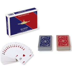 Dal Negro Speelkaarten Double-deck 8,8 X 6,3 Cm Pvc Blauw/Rood