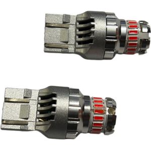 T20 W21/5W - rood licht -led-canbus-duplo- 12V (set, 2 stuks)