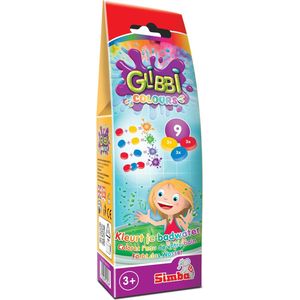 Glibbi Water Colours 3x3 pack - Zimpli Kids - Badspeelgoed