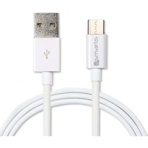 4Smarts USB naar USB-C Kabel 1,25 Meter Wit