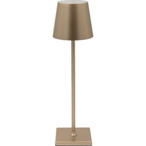Luxus Tafellamp Touch Deluxe - Fleur - Goud - H37 x Ø10 - Tafellamp - Terraslamp - Bureaulamp - LED - Oplaadbaar - Dimbaar - Draadloos - Industrieel en modern - Op batterijen - Nachtlamp voor de slaapkamer - Tafellamp voor binnen en buiten