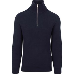 Marc O'Polo Half Zip Trui Navy - Maat XL - Heren - Schipperstrui